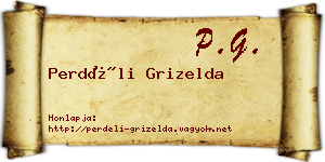 Perdéli Grizelda névjegykártya